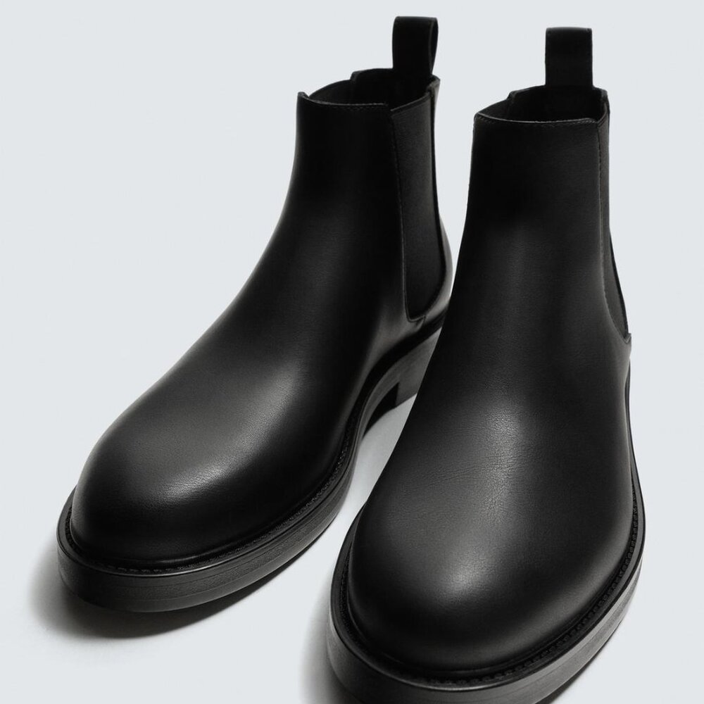 ZARA DRESS CHELSEA BOOTS - BLACK